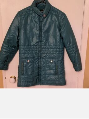 Vintage TopherWomen's  Teal Green Puffer Jacket Coat Medium